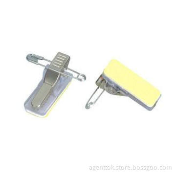 brooch pin pressure sensitive Crocodile adhesive Badge Hold